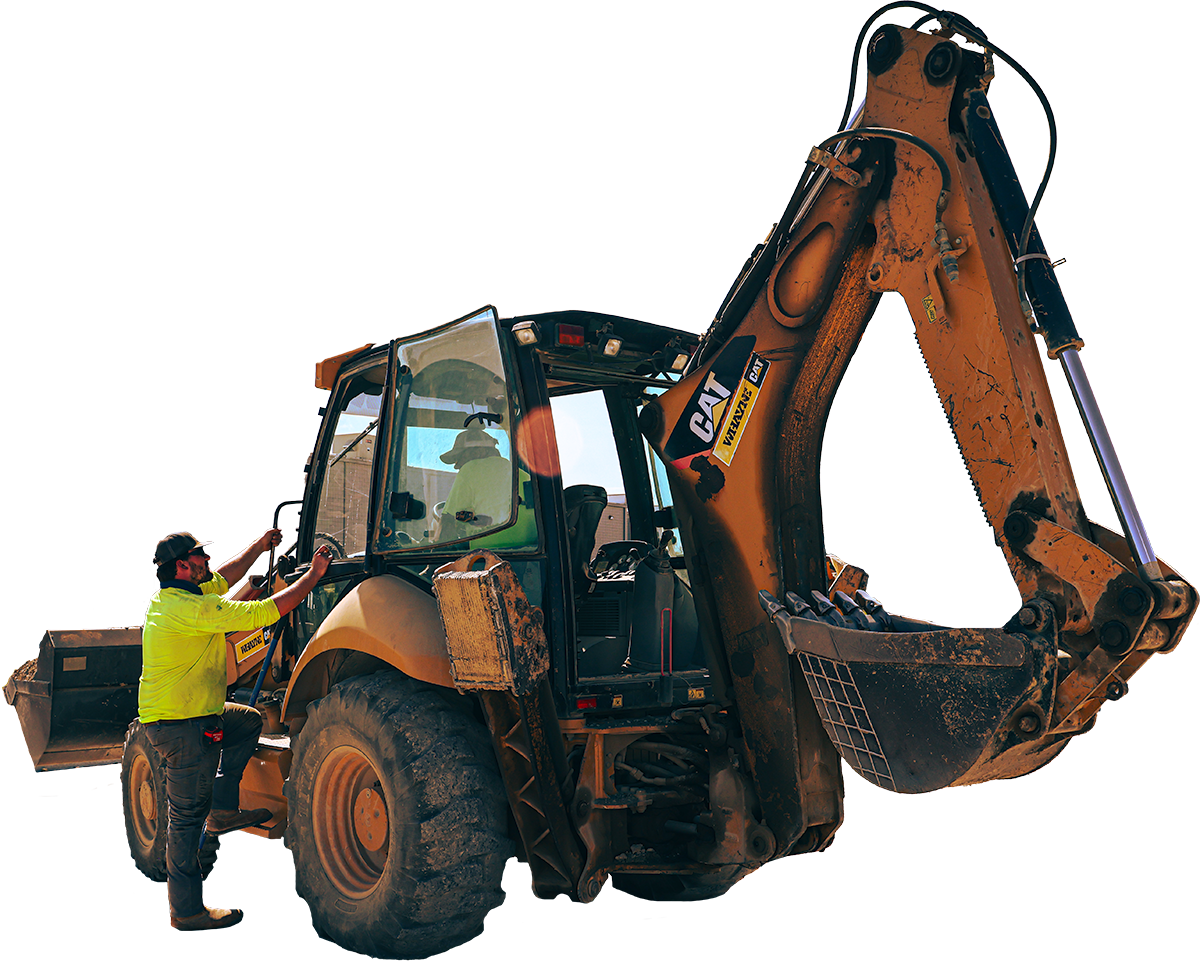 Operating Engineers with Excavator