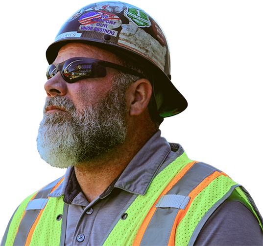 Operating Engineer Looking Upwards